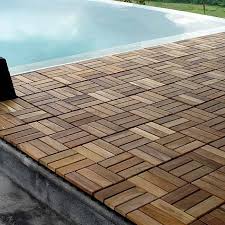 Wood Teak Flooring Interlocking Deck