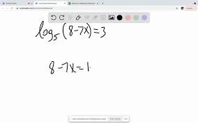 Logarithmic Equation Algebraically