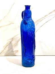 Antique Lady Of Guadalupe Cobalt Blue