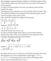 Equation Of A Circle Act Math