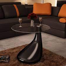 Vidaxl Coffee Table With Round Glass