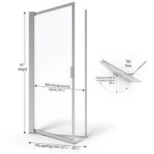 Framed Pivot Shower Door In Chrome