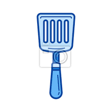 Spatula Vector Line Icon Isolated On