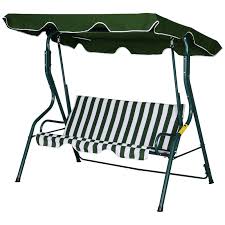 Outsunny Steel 3 Seater Swing Chair W