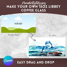 16oz Libbey Coffee Glass Wrap Design