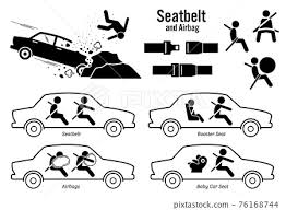 Car Seat Belt And Airbag Artworks