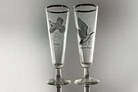 Glass Grouse Canada Goose Beer Glasses