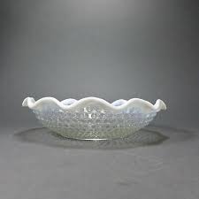 Vintage Hobnail Clear And Milk Glass