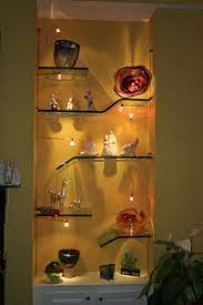 Custom Glass Shelves With Lighting