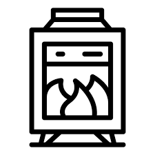 Home Heat Icon Outline Vector Gas