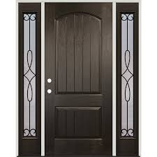 Rustic Finished Fiberglass Prehung Door