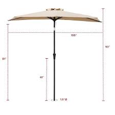 Half Round Patio Umbrella