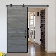 Horizontal Iron Plank Double Barn Door