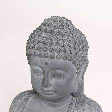 Luxenhome Meditating Buddha Statue With