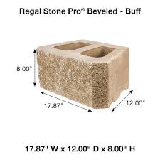 Pavestone Regal Stone Pro Rock Face 8 In H X 18 In W X 12 In L Buff Concrete Wall Block 36 Pieces 36 Sq Feet Pallet