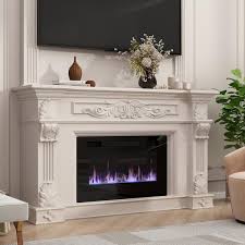 30 In Wall Mount Recessed Electric Fireplace In Black With Adjustable Flame Colors Sd Touch Screen Remote Control