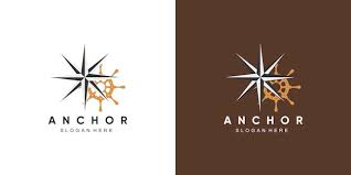 Anchor Marine Logo Design With Icon
