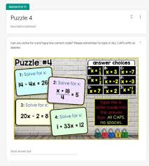 Solving Equations Activities