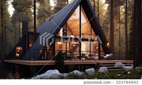 Modern Guest A Frame House With