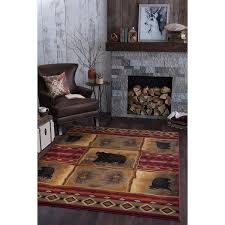 Tayse Rugs Nature Red 8 Ft X 11 Ft