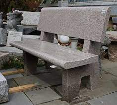 Designer Stone Bench With Backrest 4