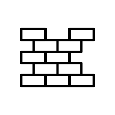 Broken Brick Wall Icon In Line Style