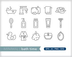 Bath Time Icons Home Icon Ilrations