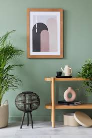 Poster Frame Wooden Shelf Plants
