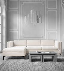 Buy Lima Velvet Rhs Sectional Sofa In
