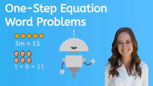 One Step Equation Word Problems For