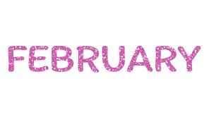Pink Glitter February Letters Icon