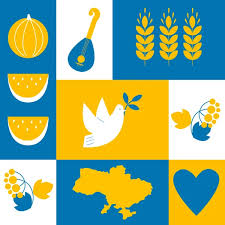 Ukrainian Symbol Wheat Blue Yellow