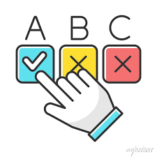 Choosing Option Color Icon Hand