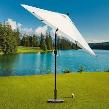 Aqqrra 7 5 Ft Powder Coated Poles Market Umbrella Outdoor Uv Protection With Push On Tilt Crank Patio Umbrella Beige