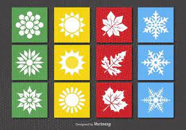 4 Seasons Vector Art Icons And