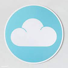 Blue Cloud Icon Technology Graphic