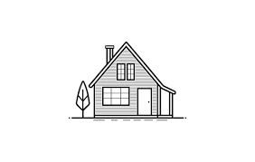 Home Icon Line Art Vector Drawing House
