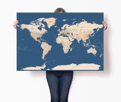 Travel Map Print Wall Map Poster