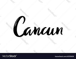 Cancun Lettering Handwritten City Name