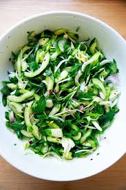 Simply Dressed Cucumber Mint Salad