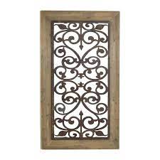 Brown Arabesque Scroll Wall Decor 85971