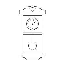 Grandfather Clock Outline Vector Images