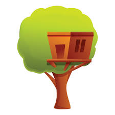 Home Tree House Icon Cartoon Style