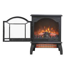 1500 Watt Antique Black Cabinet 3d Electric Infrared Space Heater Stove With Remote Control And Auto Shut Off