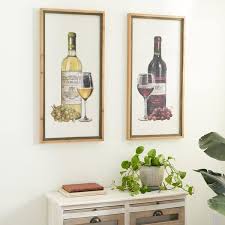 Large Rectangular Wine Canvas Wall