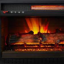 Warm Oak Fireplace Console