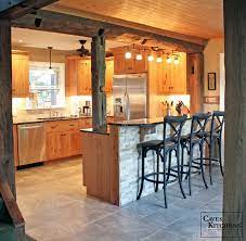 rustic knotty alder kitchen with