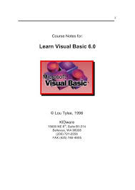 Learn Visual Basic 6 0 Nice Manual