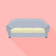 Classic Sofa Icon Flat Ilration Of