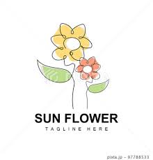 Sunflower Logo Design Ornamental Plant